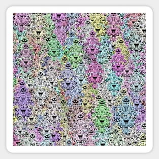 Colorful Haunted Mansion Pattern Sticker